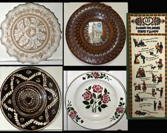 Romanian Plates and We Should Always Get Along Wall Hanging