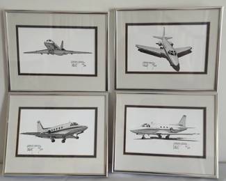 Joe Milich Airplane Prints, Signed and Numbered