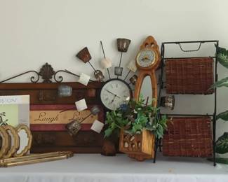 Live Laugh Love, Clocks and Faux Plants