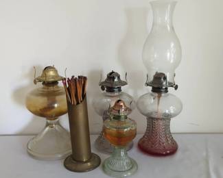 Oil Lamps and Match Holder