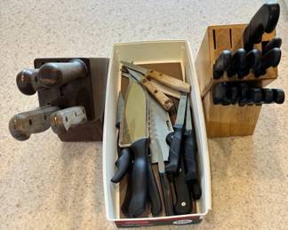 Kitchen Knives Including Ginsu, Carver Aid