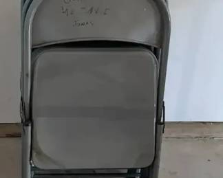 9 Folding Metal Chairs