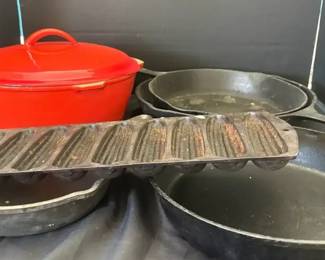 Dutch Oven And cast Iron Skillets.