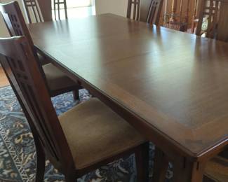 Dining Table with 6 Chairs and Leaf