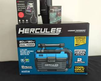 Hercules 2 Gallon Shop Vac, Cup Holders and More