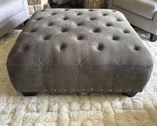 Large Dark Gray Ottoman