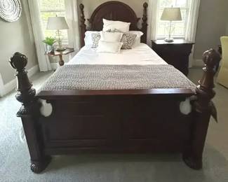 Queen FourPoster Wood Bed Frame