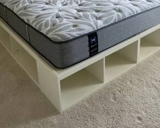 Two Twin Platform Bookcase Bed frames by Pottery Barn Teen