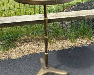 Round Mirrortop Accent Table