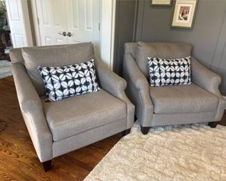 Pair of Fabric Armchairs by Barhaus  set B