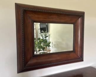 Large Wood Veneer Mirror
