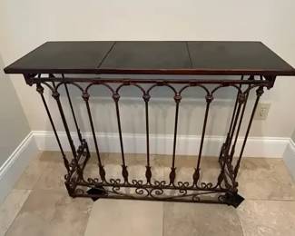 Iron and granite tile Accent Table