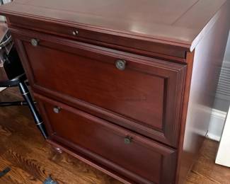 Two Drawer Wood File Cabinet