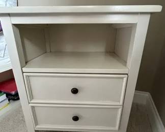 Pottery Barn Teen White 2Drawer Nightstand