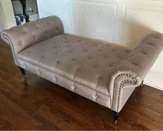 Taupe Tufted Settee Sofa