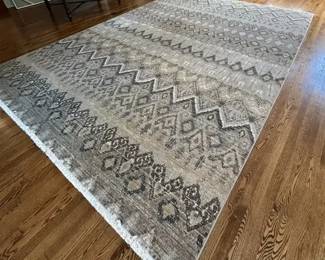 006 Karastan Titanium 9x13 Worsted New Zealand Wool Pile Rug