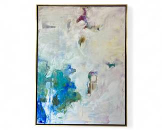 Abstract framed oil on canvas by Kimberly Bisger (Richmond, VA)