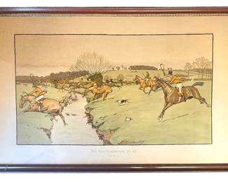 "The Cottesbrook Hunt" vintage framed chromolithograph