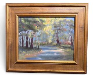"Mystic Road" in the Blue Ridge oil on board by Lou Robbins
