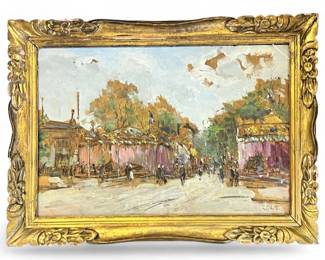 Framed oil on board by Jacques Pelletier