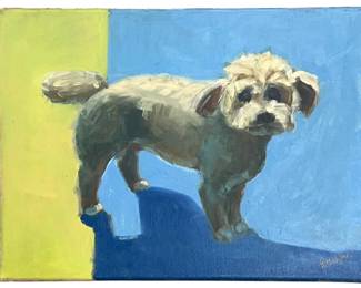 Unframed colorful pet portrait by Kimberly Bisger (Richmond, VA)