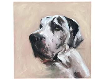 Unframed portrait of a Great Dane by Kimberly Bisger