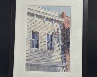 Audrey Montgomery "Restoring Lipsitz" original framed watercolor