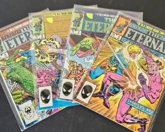 Lot #175 - Marvel The Eternals Limited Series Comic Books Set Issues #2, 3, 4, 6 Vintage 1985