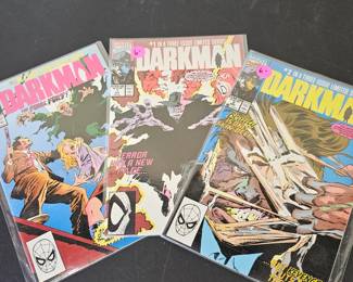 Lot #176 - Marvel Darkman Limited Series #1 #2 #3 Vintage Comic Books Official Movie Adaptation