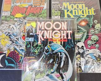 Lot #165 - Marvel Moon Knight Vintage Comic Book Collection Featuring Fist of Khonshu & Shang-Chi Crossover