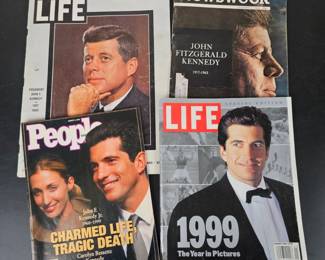 Lot #35 - Vintage Life, Newsweek & People Magazines John F. Kennedy & John F. Kennedy Jr. Memorabilia