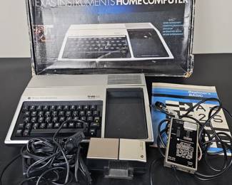 Lot #30 - Texas Instruments TI-99/4A Vintage Home Computer with Original Box and Accessories