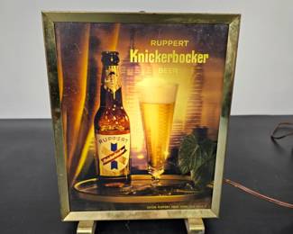 Lot #78 - Vintage Ruppert Knickerbocker Beer Lighted Sign by Majestic Creations Inc