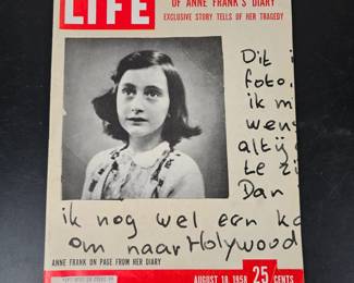 Lot #37 - Vintage LIFE Magazine August 18, 1958 - Exclusive Anne Frank Diary Story