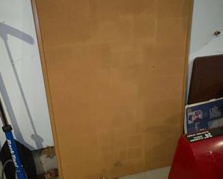 Cork Bulletin Board with Wood Frame