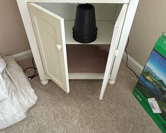 White TwoDoor Storage Cabinet with Adjustable Shelf second image
