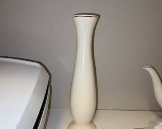 Rutgers University Ceramic Bud Vase with Gold Trim third image