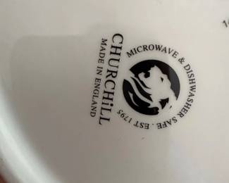 Churchill Blue Willow Oval Divided Vegetable Serving Dish second image