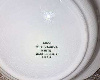 W. S. George Lido Peach Blossom Serving Plate