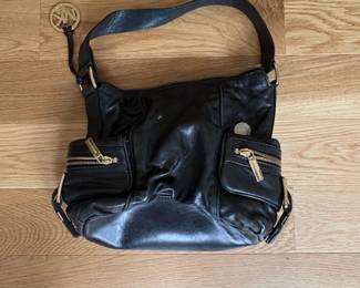 Michael Kors Black Leather Hobo Bag