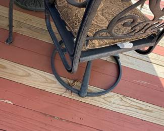 Cast Aluminum Patio Dining Set with Umbrella fourth image