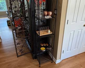 Black Metal Tier Bakers Rack Shelf Unit