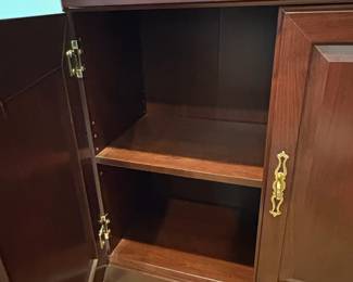 Mahogany Finish Bookcase with Cabinet Doors second image