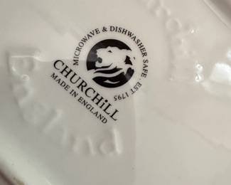 Churchill Blue Willow Georgian Shape Butter Dish second image