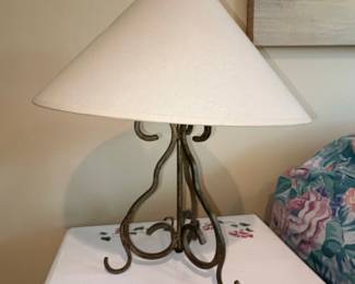 Wrought Iron Scroll Table Lamp