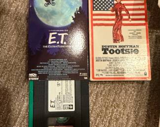 E.T. the ExtraTerrestrial VHS Tape MCA Home Video, and Tootsie VHS Tape Columbia Pictures
