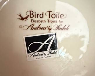 Andrea by Sadek Bird Toile Cake Stand and Salt  Pepper Shakers second image
