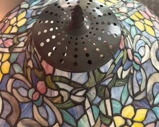 Duffner and Kimberly Laburnum Tiffany Style Floral Stained Glass Table Lamp by Medya Lighting fourth image
