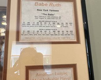 Babe Ruth The Babe New York Yankees Framed Display second image