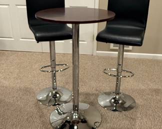 Modern 3-Piece Bar Table and Stool Set
